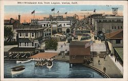 Winward Avenue from Lagoon Venice, CA Postcard Postcard Postcard