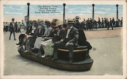 The Electric Tram Between Venice, Ocean Park, and Santa Monica Postcard