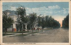 Division Street Looking East Postcard