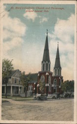 St Mary's Catholic Church and Parsonage Grand Island, NE Postcard Postcard Postcard