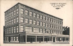 Carmen's Building on Linwood Boulevard Postcard