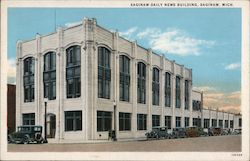 Saginaw Daily News Building Postcard