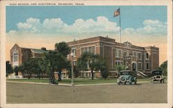 High School and Auditorium Postcard