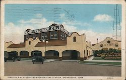 Henry Field's KFNF Studio and Broadcasting Station Postcard