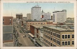 Bay Street, West from Consolidated bldg Postcard