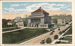 Soldiers and Sailors Memorial and University of Pittsburgh Pennsylvania Postcard Postcard Postcard