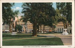 Vista from State Capitol Concord, NH Postcard Postcard 