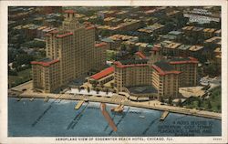 Aeroplane View of Edgewater Beach Hotel Postcard