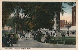 Lake Front Park Postcard