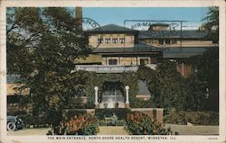 The Main Entrance, North Shore Health Resort Postcard