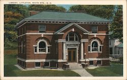 Library, White Mts. Postcard