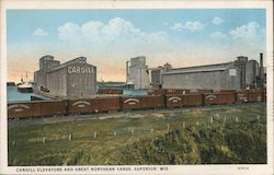 Cargill Elevators and Great Northern Yards Postcard