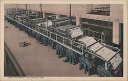 Giant Hoe Press at the Los Angeles Times California Postcard Postcard Postcard