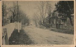 R.R. Avenue Looking West Centre Valley, PA Postcard Postcard Postcard