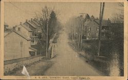 R. R. Ave Looking East Postcard