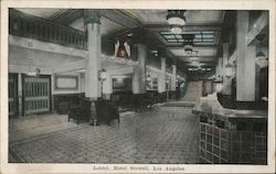 Lobby, Hotel Stowell Postcard