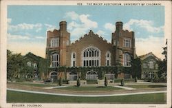 The Macky Auditorium at the University of Colorado Boulder, CO Postcard Postcard Postcard