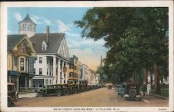 Main Street Looking West Littleton, NH Postcard Postcard Postcard