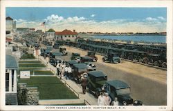 Ocean Avenue, Looking North Hampton Beach, NH Postcard Postcard Postcard