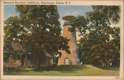 Historical Barcelona Lighthouse Postcard