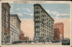 Genesee and Washington Street Postcard