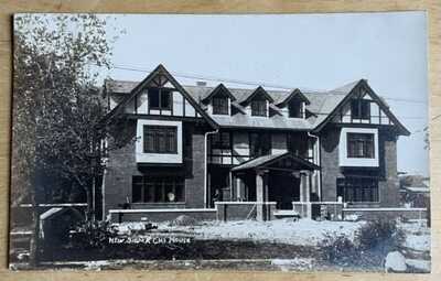 1909 RPPC New Sigma Chi Fraternity House Construction At University of Illinois