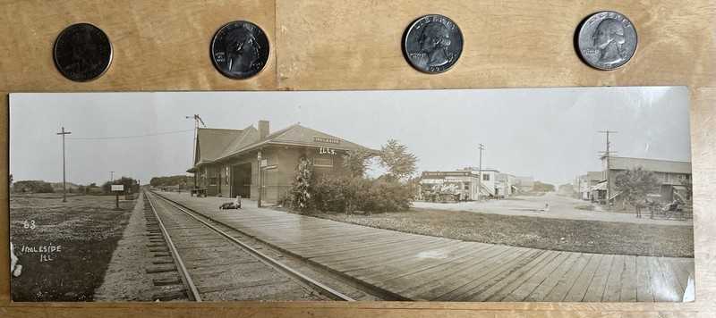Bi-Fold Railroad Depot & Business District At Ingleside, Illinois. Lake County