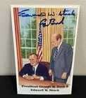 George W. Bush / Edward Stack Signed Perez-Steele Galleries Postcard - JSA LOA