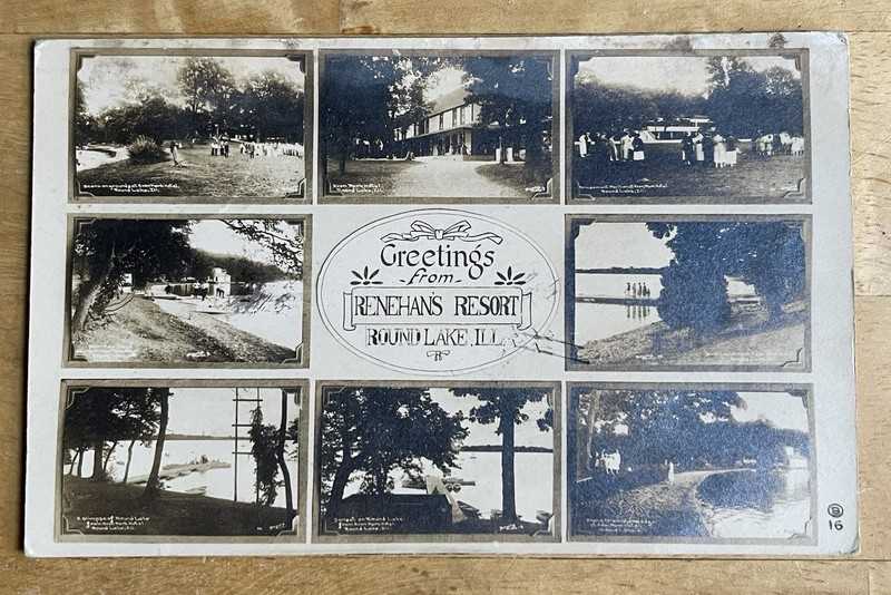 H.B. Brooks Multiview RPPC Renehan’s Resort At Round Lake, Illinois. Lake County