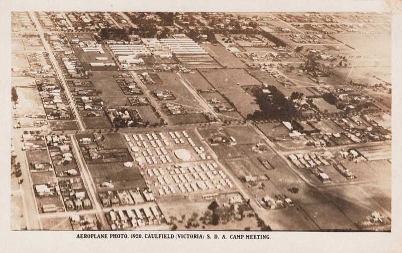 AUSTRALIA,VICTORIA,AERIAL VIEW CAULFIELD S.D.A. CAMP MEETING,1920,UN,ROSE RP ,