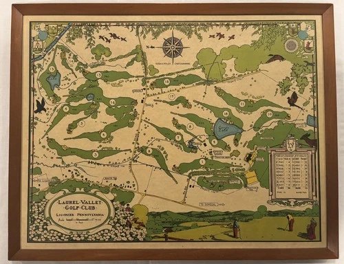 1959 Laurel Valley Golf Club Original Course Map