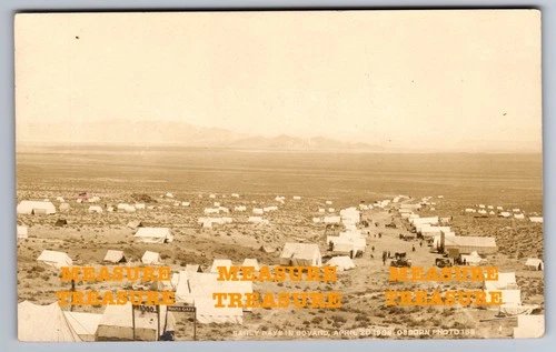 1908 RPPC BOVARD NV GHOST TOWN SILVER MINE MINERAL COUNTY OSBORN Postcard Q11