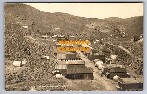 C.1910 RPPC NV GOLD MINING GHOST TOWN SEVEN TROUGHS SALOON ! OSBORN Postcard Q16