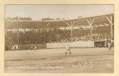 Baseball Stadium Opening Day Boyne City v. Ludington, MI Minor League 1912 RPPC