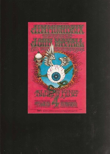 BG 105 JIMI HENDRIX FILLMORE 1968 POSTCARD FLYING EYEBALL GORGEOUS