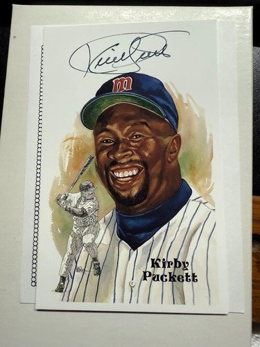 Kirby Puckett Signed Perez Steele # 368 original postcard