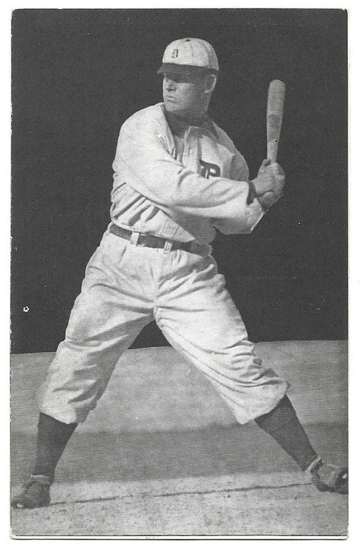 1907 Samuel Crawford Detroit Tigers Baseball Postcard - ORIGINAL Dietsche - HOF