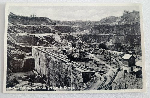 Postcard Lehesten Oertelsbruch 1940 Oertels Schieferwerke, the largest in Europe
