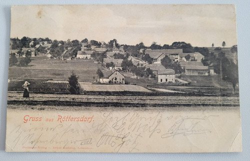 Postcard Lehesten Oertelsbruch greeting from Röttersdorf 1903