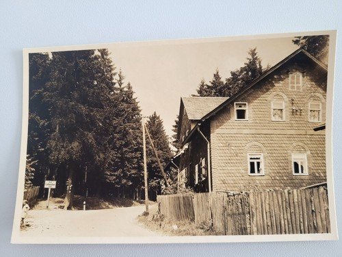 Postcard Brennersgrün private pension Edmund Därber no. 38 sign: to Lehesten 5km