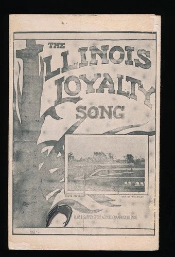 University of Illinois Baseball Stadium Postcard - Foldout Original 1907 - Song
