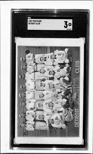 1907 Postcard Detroit Club Ty Cobb SGC 3 VG