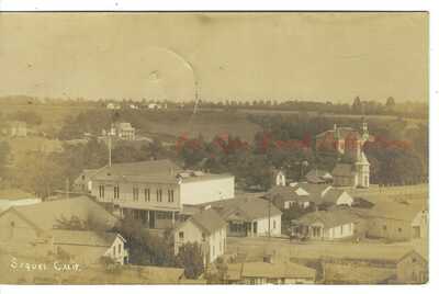 RPPC ~ Birdseye View c.1908 SOQUEL, CALIFORNIA ~ Santa Cruz County ~ REAL PHOTO