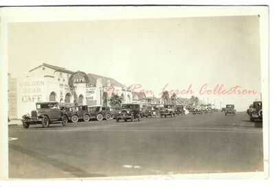 RPPC ~ c.1920 Street Scene HUNTINGTON BEACH, CALIFORNIA ~ Orange County