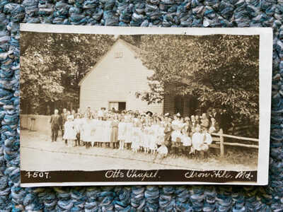 Ott’s Chapel Iron Hill Maryland real photo postcard Rare