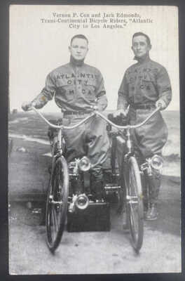 1914 Salt Lake City UT USA M RPPC Postcard Cover Cox & Edmonds Bicycle Riders