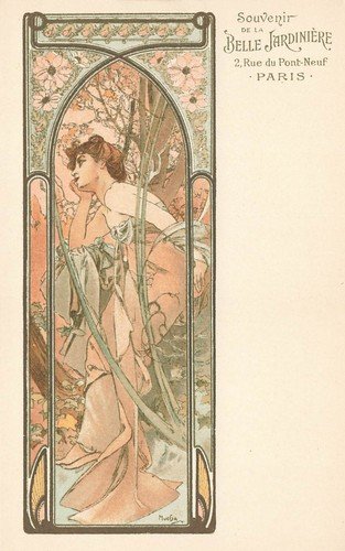 Alphonse Mucha - Evening Musings - Champenois Serie 6 - Belle Jardiniere
