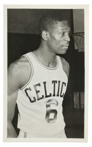 1950s-60s Bill Russell Rookie Era Boston Celtics Real Photo Postcard 3.5" x 5.5"