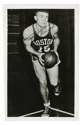 1950s-60s Tom Heinsohn Boston Celtics Real Photo Postcard 3.5" x 5.5"