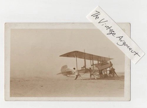 1916 Mexico Revolution Expedition RPPC 1st Aero Squadron Curtiss Jenny Plane